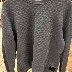 Cloak Quilted Gray Crewneck Sweater
